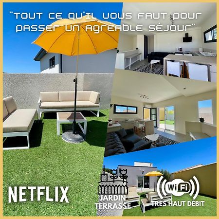 Appartement Souplex Jardin Proche Autoroute, Plages Et Attractions, Wifi - Tv, Calme Bessan Экстерьер фото